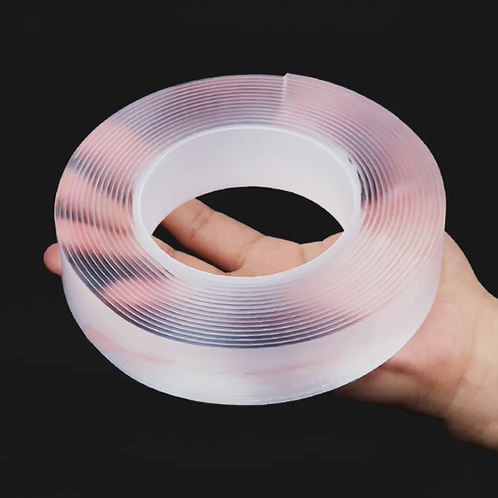 맞춤형 방수 투명 양면 나노 테이프 빨 수 있는 접착 재사용 가능한 얇은 5m 시트 아크릴 나노 접착 테이프