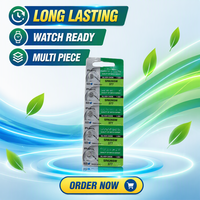 Baterai Kancing Perak Oksida 1.55v SR626SW 377 SR621SW/364 5-Pak 1-Pak Baterai Jam Kancing 1.55V