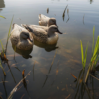 Poussoir nageur pulsateur volant Silhouette poids floqué mousse colvert mouvement gros chasse motorisé canard leurres