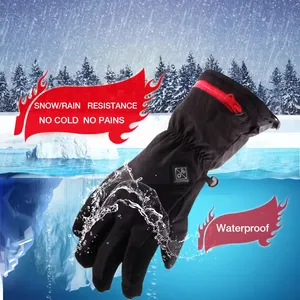 Guanti sportivi invernali Casual guanti termoterapia per alpinismo sci pesca per attività all'aperto uomini neri poliestere