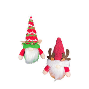 Le dernier décor avec des bois de renne et des cloches ornements d'arbre de gnome de Noël pour la fête de l'arbre de Noël - Product Image 4