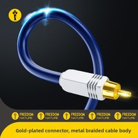 Câble audio coaxial RCA en cuivre sans oxygène HS-701 (Chine) pour amplificateurs TV, lecteurs DVD, consoles de mixage
