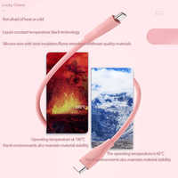 INNOPRO Pabrik Langsung 60W Pengisian Cepat Kabel Data Tipe-C Warna Macaron 3A Kepala Aluminium Alloy Tembaga Murni IOS