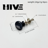 HIVE Wholesale 4pcs/ Set Vertical Type Small UK Machine Head Ukulele Parts 4 String Ukulele Tuning Pegs