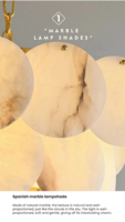 JYLIGHTING Luminaire suspendu en marbre naturel espagnol moderne personnalisé, tout en cuivre, en albâtre, pour salon