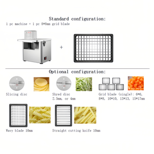 Commercial 150kg/h Vegetable <b>Cutter</b> <b>Machine</b> 6mm 8mm Vegetable Dicer for Restaurant VK-GP870 Vegetable <b>Cutter</b> <b>Machine</b> - Product Image 6