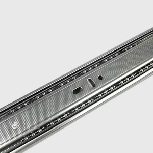 Riel telescópico SSR de extensión total con cierre suave y 3 pliegues, con rodamientos de bolas, para cajones de gabinetes - Product Image 4