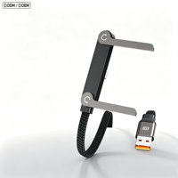 Support de téléphone pliable fourni par l'usine, câble de charge rapide USB-A vers Type-C 65W