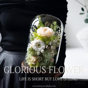 Roses réelles préservées, fleurs éternelles, roses préservées dans un dôme en verre, cadeaux pour la Saint-Valentin pour femmes - Product Image 2