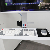 T8-GA01KB-600 Dudukan Dinding untuk Monitor 32 Inci, Lengan Monitor Fleksibel Putar Lipat untuk Layar Besar, Kapasitas 20 kg