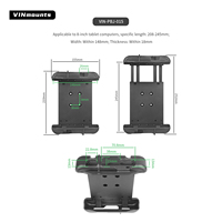Support pour tablette de 8 pouces compatible avec Samsung Galaxy Tab Active3 et Zebra ET40/45 pour véhicules et stations de travail VIN-PBJ-015