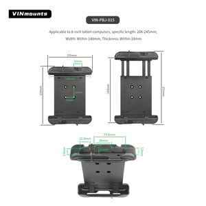 Support pour tablette de 8 pouces compatible avec Samsung Galaxy Tab Active3 et Zebra ET40/45 pour véhicules et stations de travail VIN-PBJ-015 - Product Image 3