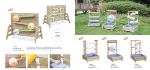 Conjunto de muebles educativos para aula al aire libre, juego de agua de Material de madera maciza para niños, para guardería <span class=keywords><strong>Montessori</strong></span> - Product Image 6
