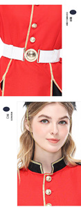 Costume <span class=keywords><strong>da</strong></span> Guardia Reale Femminile per Halloween, Abito <span class=keywords><strong>da</strong></span> Guardia di Onore della <span class=keywords><strong>Regina</strong></span>, Set con Gonna per Cosplay e Feste - Product Image 6