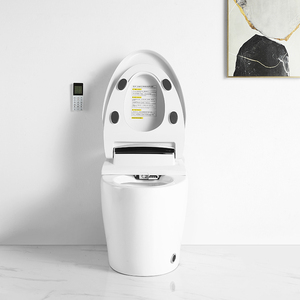 Fully Automatic Smart Toilet Seat with Remote <strong>Control</strong> Heating Flip Cleaning Drying Elongated Bowl Shape Integrated S-Trap - Product Image 4