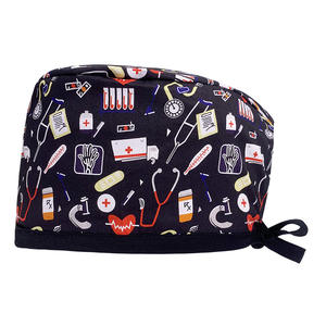 Gorro de algodón de alta calidad para <span class=keywords><strong>quirófano</strong></span>, gorro quirúrgico médico con estampado absorbente de sudor para mascotas, Hospital, Doctor, Spa, gorro de enfermería - Product Image 5