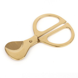 Ciseaux à cigares JOFI en acier inoxydable, or et argent, forme ronde, durables, style simple, outils de coupe de cigares manuels - Product Image 4