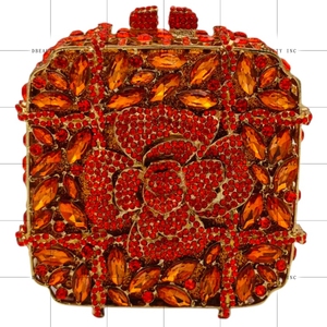 Pochette de Soirée Carrée Opulente pour Femme avec Strass Floraux Scintillants et Cristaux – Idéale pour Fiançailles et Anniversaire - Product Image 5