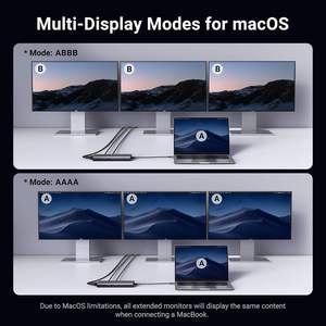 <span class=keywords><strong>Station</strong></span> d'accueil USB-C 8 en 1 UGREEN 4K, double moniteur, triple écran, hub USB-C avec 2 HDMI, VGA, 2 ports USB A&C 3.2, 100W PD - Product Image 6