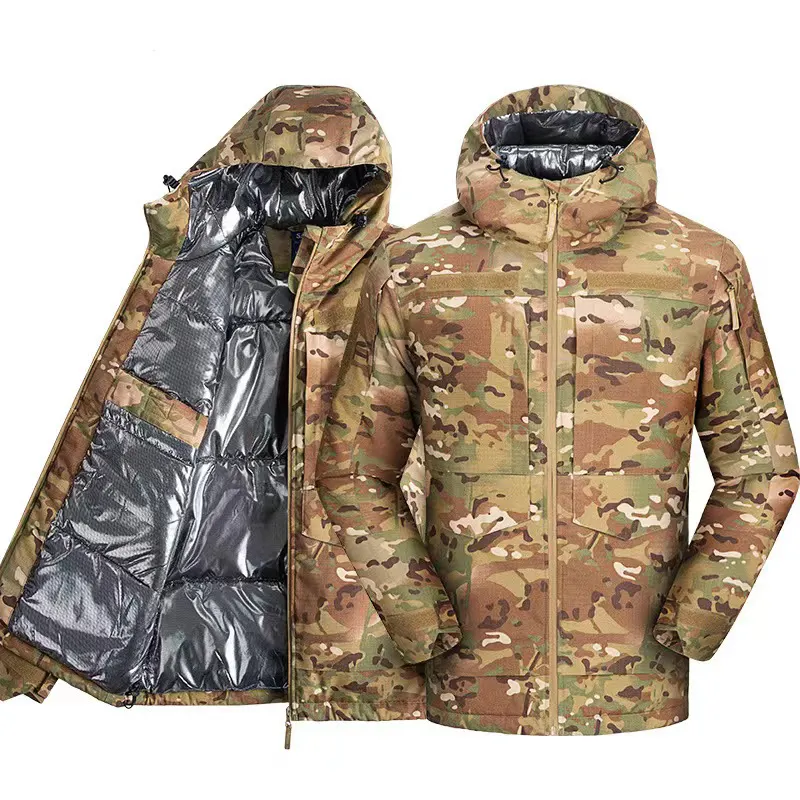 OEM custom camouflage tactical jacket for men thicker windproof jacket for men keep warm leisure jacket for men