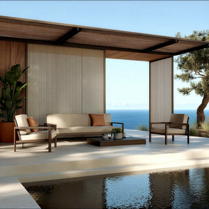 Sofá Modular de Aluminio para Exteriores, Personalizable, Moderno, para Patio de Hotel - Product Image 1