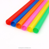 Pailles Néon Jetables Colorées en PP pour Boissons, Personnalisables (Couleur/Taille/Emballage)