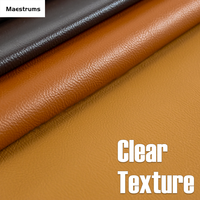 Cuir synthétique PVC gaufré litchi bicolore anti-rayures souple pour sacs, chaussures et revêtements de canapé