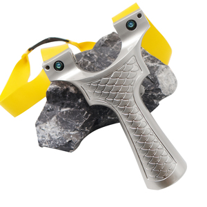 Súng bắn thun hợp kim chất lượng cao với đầu cung rộng hơn và dây cao su dẹt đàn hồi mạnh mẽ dành cho săn bắn ngoài trời và thi đấu thể thao - Product Image 4