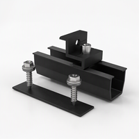 Kit de fixation de panneau solaire en forme de U, sans rail, mini rail réglable, pince de fixation pour toit métallique trapézoïdal