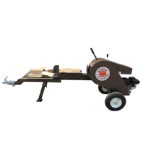 YHT Broyeur de bois mobile horizontal et vertical de 25 à 35 tonnes avec moteur à essence et boîte de vitesses, fendeuse de bûches avec garantie de 2 ans