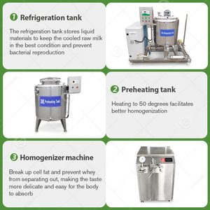 Planta de Producción de Leche, Crema y Yogur UHT Profesional de 50l, Línea de Producción para Pequeñas Empresas Lecheras - Product Image 3