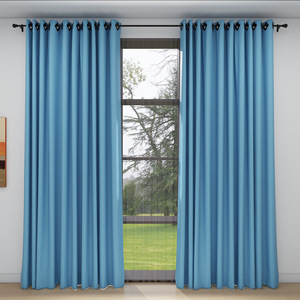 Anillo de explosiones <span class=keywords><strong>Shopee</strong></span> del sudeste asiático, cortina de tul opaca de poliéster negro, cortina de dormitorio moderna para todas las estaciones con sombreado alto - Product Image 6