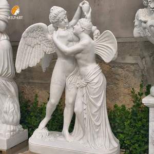 Statue de <span class=keywords><strong>Psyche</strong></span> <span class=keywords><strong>et</strong></span> de <span class=keywords><strong>Cupidon</strong></span> grandeur nature en marbre, sculpture décorative antique en pierre naturelle pour amoureux, à vendre - Product Image 2