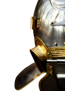 Casco de Centurión Romano Antiguo, Disfraz de Guerrero Medieval, Armadura Romana Plateada/Dorada para Cosplay y Representaciones Escénicas - Product Image 6