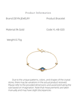 DEYIN, joyería al por mayor de alta calidad, hermosa pulsera, cadena de pulsera de oro macizo de 9K para mujer