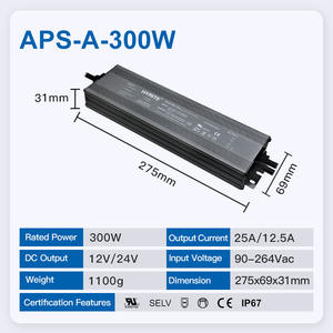 Hyrite Commutation CV LED Alimentation UL Active PFC Facteur de puissance élevée Tension d'entrée universelle IP67 90V-264V Pilote de LED étanche - Product Image 4