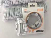 Câble de données USB-C vers Type-C tressé BJC-A007 gris, grand format, en nylon, conducteur en cuivre étamé, 60W, 1M, PD60W, 6A, charge rapide, logo personnalisé