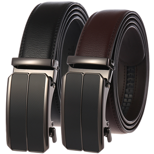 Ceinture automatique pour homme, couleur unie, boucle en alliage, style formel, moulage monobloc, design durable, largeur 3,5 cm, longueur 110-130 cm - Product Image 1