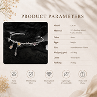 Bracelets en argent sterling 925 pour femmes, style romantique, fleurs, avec zircons, certifiés par une tierce partie, design personnalisé, ODM/OEM