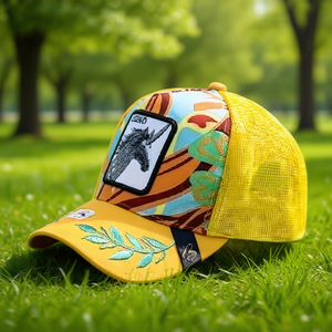 Cappello da camionista Seno in tessuto a rete, 6 pannelli, regolabile, unisex, casual, primavera/estate, con ricamo. - Product Image 2