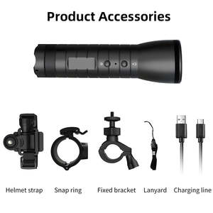 Cámaras Grabadoras para Casco, Grabadora con Linterna Impermeable para Exteriores, Cámara Deportiva HD 1080P para Motocicleta y Ciclismo, para Camping - Product Image 6