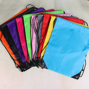 Personalized Promotional Gym Sport Custom Draw String Bags Lightweight 210 d Polyester Backpack Drawstring Bags with Logo