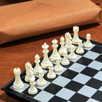 Jeu d'échecs international classique, écologique, portable, pour les voyages, plateau pliable, pour les enfants, le plaisir en famille, magnétique