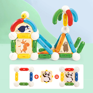 Meilleure vente bricolage <span class=keywords><strong>jeux</strong></span> de <span class=keywords><strong>construction</strong></span> en plastique pour enfants tiges magnétiques colorées bâtons magnétiques jouets de bloc de <span class=keywords><strong>construction</strong></span> éducatifs - Product Image 3