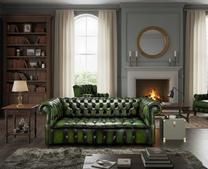 Chesterfield <span class=keywords><strong>Sofa</strong></span> da <span class=keywords><strong>3</strong></span> chỗ ngồi | cổ điển chần sợi vòng đi văng với cánh tay cuộn và nailhead TRIM cho sảnh khách sạn bar cafe phòng chờ - Product Image 5