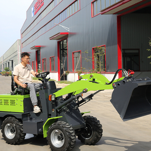 नए उत्पाद मिनी 1 टन इलेक्ट्रिक स्पष्ट स्किड स्टीड लोडर बिक्री के लिए 500 किलोग्राम क्षमता बकेट मल्टी-फंक्शन मशीन के साथ - Product Image 3