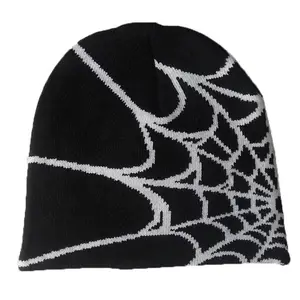 2023 Nova moda Y2K Jacquard Aranha Web Beanie y2k beanie jacquard beanie W2516