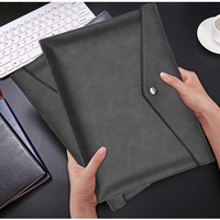 Porte-documents en cuir PU A4, porte-documents, pochette avec fermeture à pression pour reçus, contrats