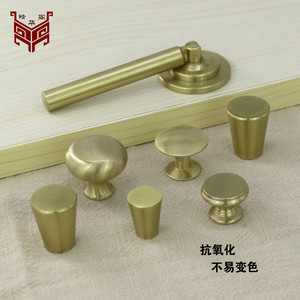 Brass Cabinet Handle <b>Knob</b> Cylindrical European Style Antirust Furniture Drawer Door Hardware - Product Image 1