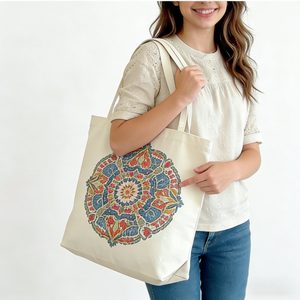 Borse Tote in Tela Ecologiche di Tendenza per Donne, Borse da Shopping Riciclate Portatili con Logo Personalizzato - Product Image 1